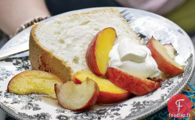 Gâteau aux Anges de l'Arrière-grand-mère Pearl aux pêches