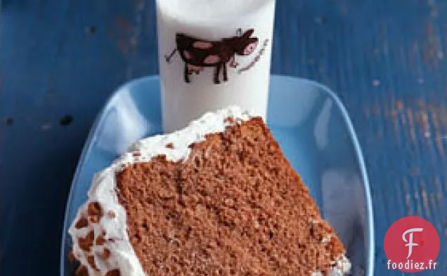 Gâteau aux Anges au Chocolat garni de Caramel