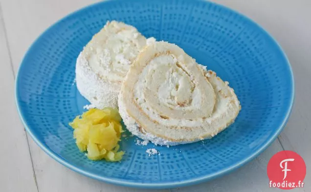 Rouleau de Gâteau aux Anges Pina Colada