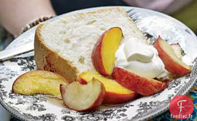 Gâteau aux Anges de l'Arrière-grand-mère Pearl aux pêches