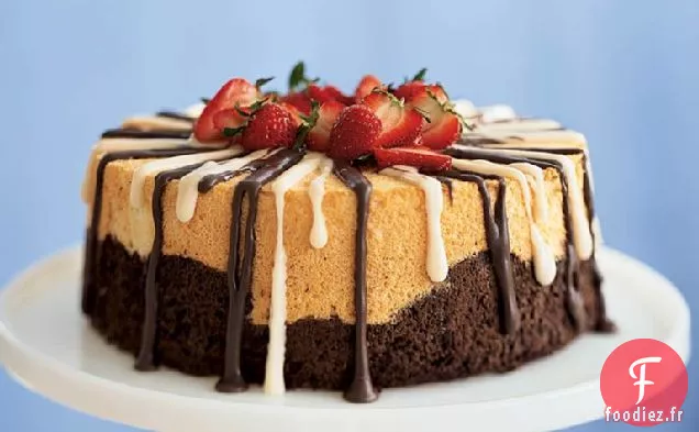 Gâteau aux Anges Noir et Blanc
