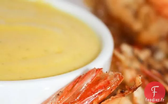 Crevettes à la Noix de Coco avec Sauce Crémeuse à la Mangue