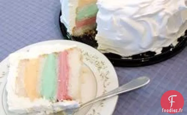 Gâteau au Sorbet Arc-En-Ciel