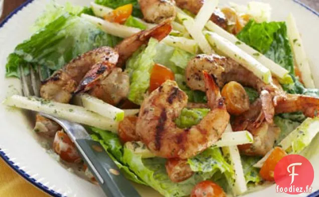 Crevettes À La Salade Pomme-tomate