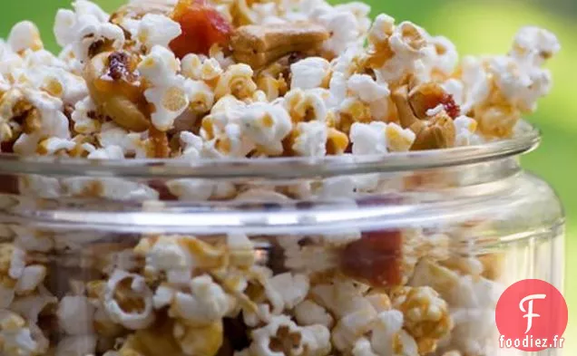 Popcorn au Caramel au Bacon Et aux Noix de Cajou
