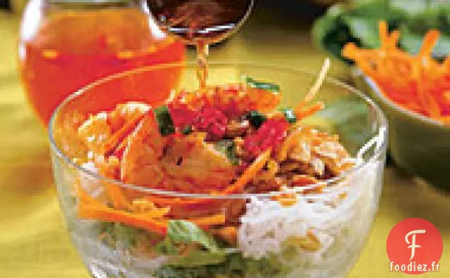Salade de Nouilles Vietnamiennes aux Crevettes à la Citronnelle