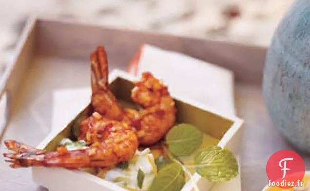 Crevettes Thaïes Épicées À La Raita À La Menthe