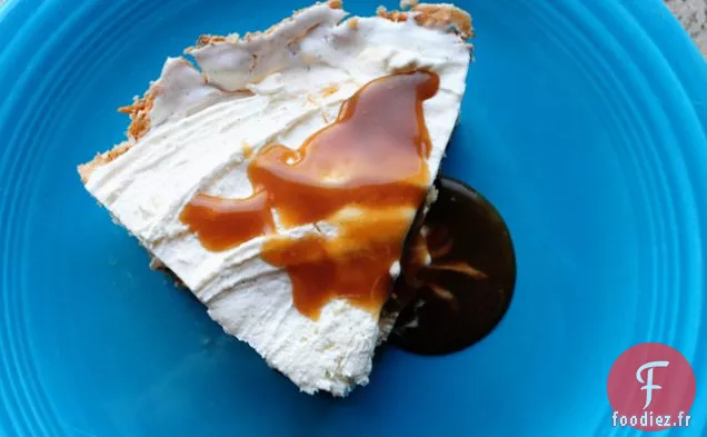 Tarte à la Crème Glacée avec Sauce Caramel Facile