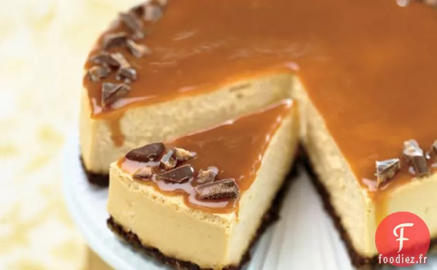 Gâteau au Fromage au Caramel Croquant au Caramel