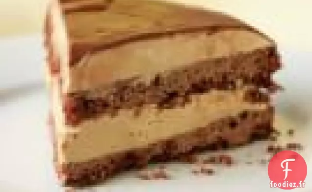 Gâteau À La Crème Glacée Au Caramel Avec Ganache Au Chocolat