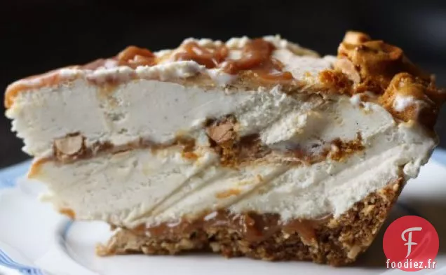 Tarte À La Crème Glacée Cassante Aux Arachides Et Croquante Au Caramel