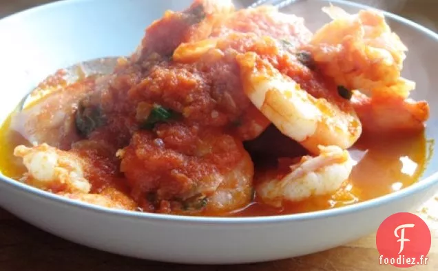 Crevettes Géantes À La Sauce Tomate Épicée