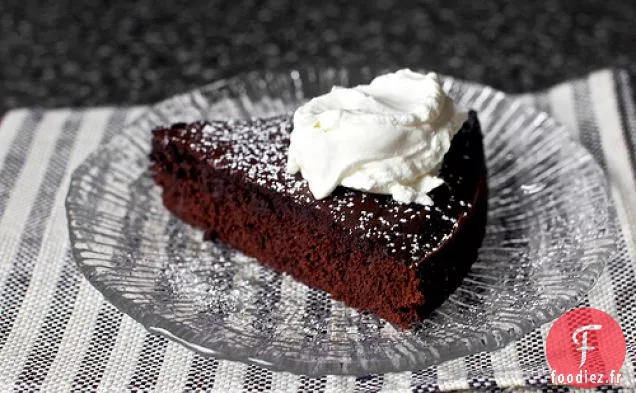 Gâteau Au Chocolat Au Vin Rouge Et Mascarpone Fouetté