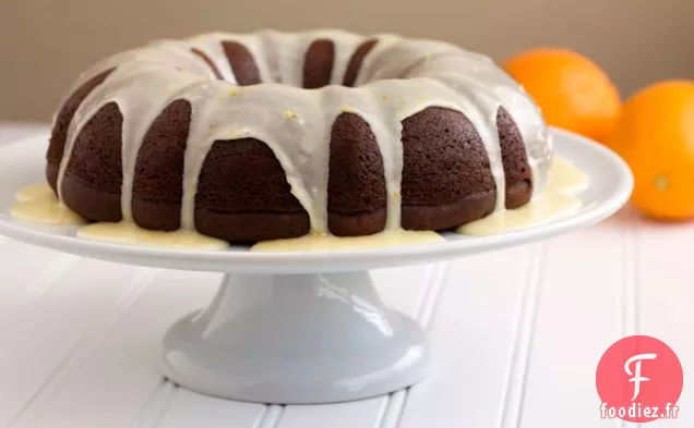 Gâteau Bundt au Chocolat Glacé à l'Orange