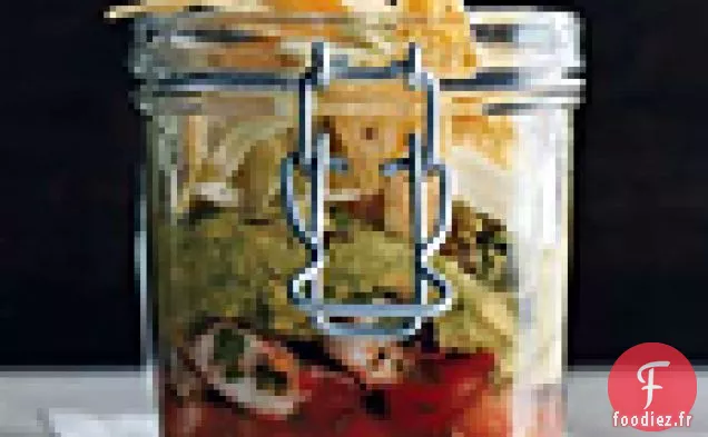 Crevettes avec Salsa, Avocat et Frites