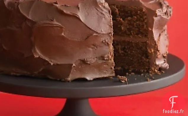 Gâteau Au Chocolat Noir Avec Glaçage À La Ganache