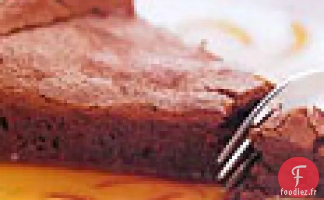 Gâteau Soufflé au Chocolat à la Sauce Caramel à l'Orange