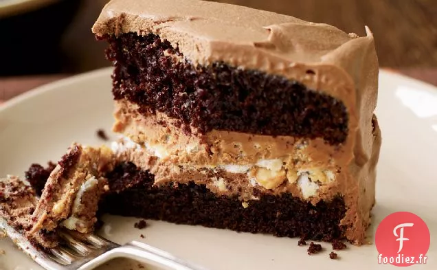 Gâteau Croustillant Au Chocolat au Lait Et Au Beurre d'Arachide