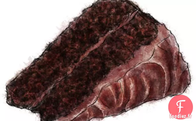 Le Gâteau Alimentaire du Diable d'Anniversaire de la Famille