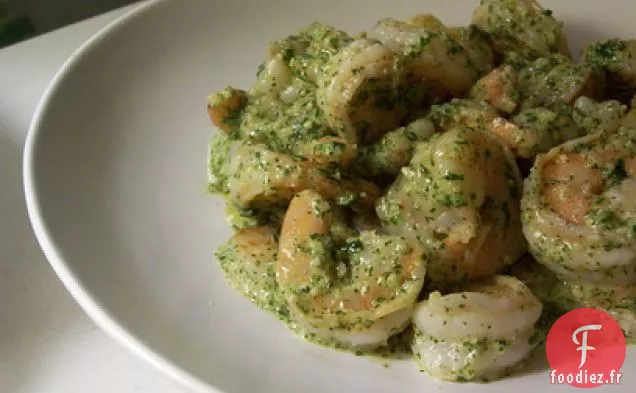 Crevettes Au Romarin Avec Pesto À La Menthe