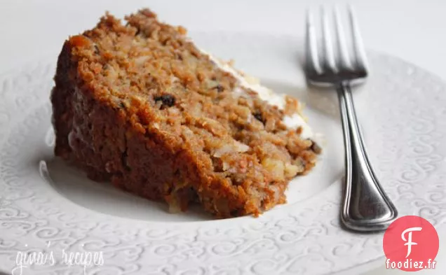 Gâteau Aux Carottes Super Humide Avec Glaçage Au Fromage À La Crème