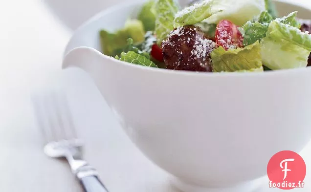 Salade César aux Boulettes de Viande