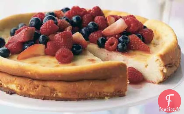 Gâteau au fromage à la Ricotta avec Garniture de Baies fraîches