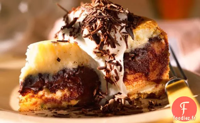 Gâteau au Fromage Chaud Fourré au Fudge