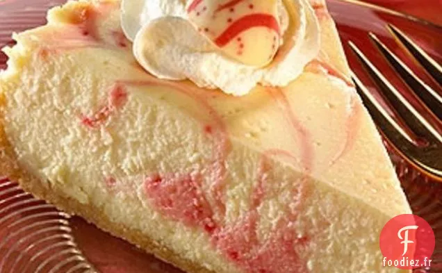 Bisous Candy Cane Swirl Gâteau au Fromage