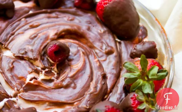 Gâteau au Fromage aux Framboises Tourbillon au Chocolat