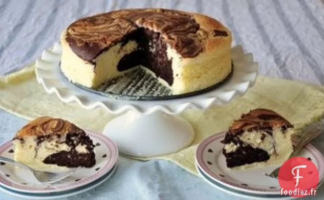 Gâteau au Fromage en Mousseline Marbrée