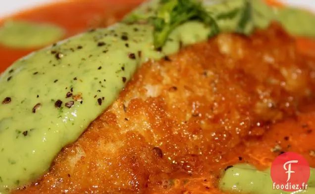 Panko - Vivaneau Rouge en Croûte avec Sauce à la Crème d'Avocat