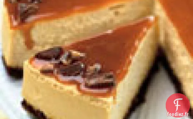 Gâteau au Fromage au Caramel Croquant au Caramel