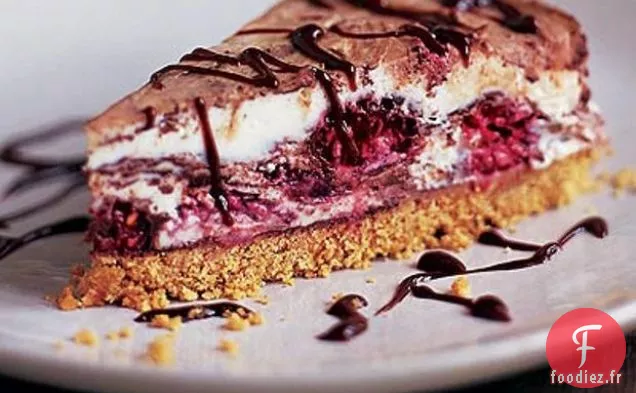 Gâteau au Fromage aux Framboises et au Chocolat au Lait