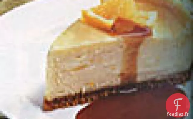 Gâteau au Fromage à l'Orange avec Sauce Caramel-Orange