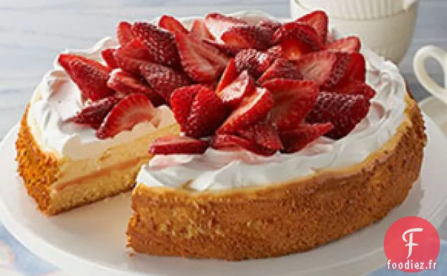 Gâteau au Fromage Shortcake aux Fraises