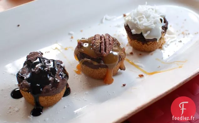 Mini Gâteaux Au Fromage À La Truffe Au Chocolat Avec Croûte De Biscuit Graham