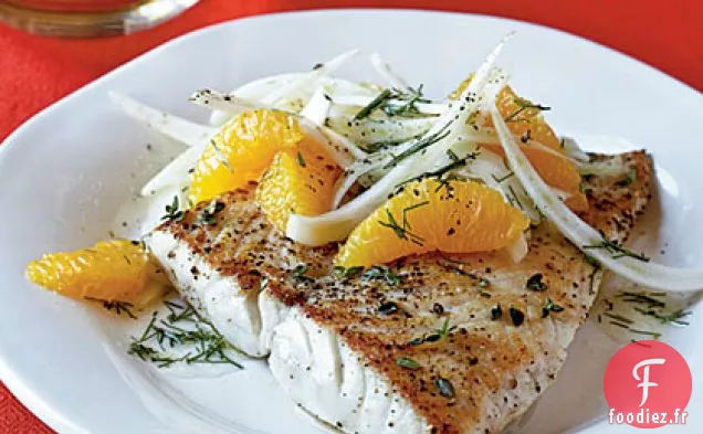 Vivaneau Sauté avec Salade Orange-Fenouil