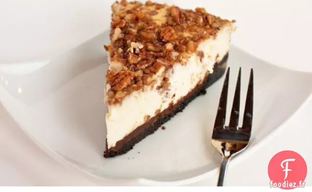 Gâteau au Fromage aux Noix de Pécan Au Chocolat Bourbon