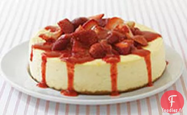 Gâteau au Fromage Crémeux aux Fraises