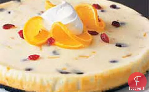Gâteau au Fromage au Chocolat Blanc et aux Canneberges