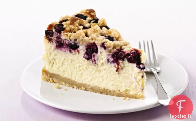 Gâteau au fromage Streusel aux Myrtilles DE PHILADELPHIE
