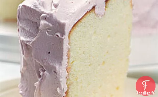 Gâteau En Mousseline De Citron À La Crème De Framboise