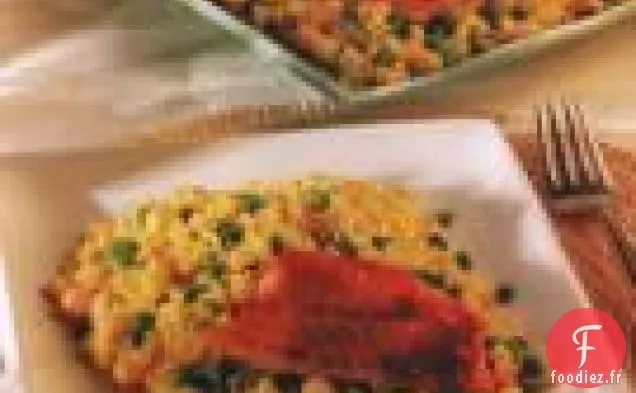 Vivaneau Rouge Sur Couscous Aux Petits Pois