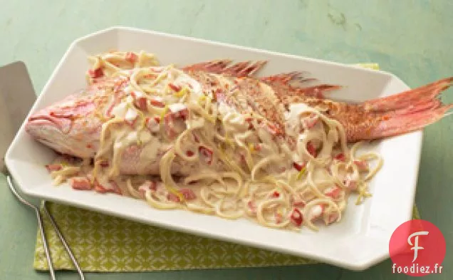 Vivaneau Rouge à la Sauce à la Noix de Coco