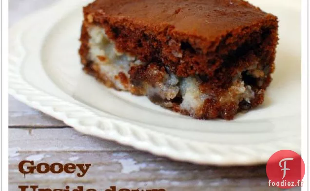 Gâteau au Chocolat Allemand Gluant À L'Envers