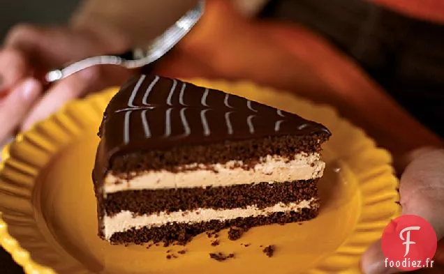 Gâteau Araignée au Chocolat au Caramel - Mousse au Café