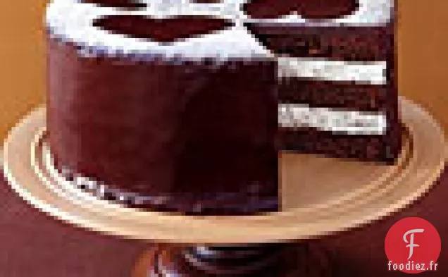 Gâteau au Chocolat Mi-Sucré Fourré à la Crème à la Vanille