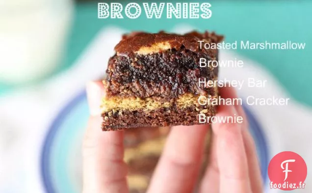 Barres à Gâteaux Gluantes S'mores Au Chocolat Blanc