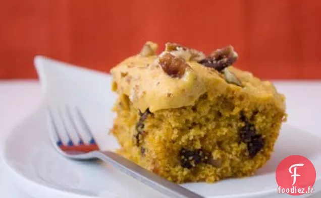 Gâteau Choco aux châtaignes. Glaçage à la Crème de Citrouille